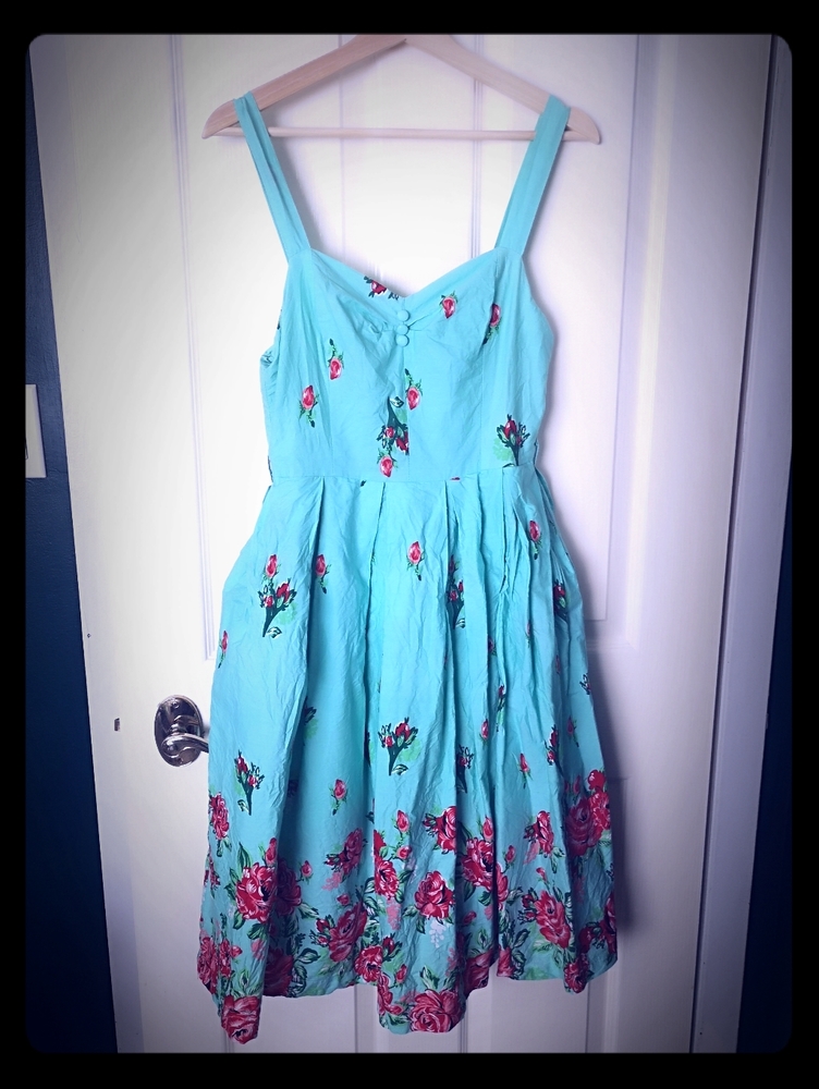 Mint floral Lindy Bop sumer dress Size US 6